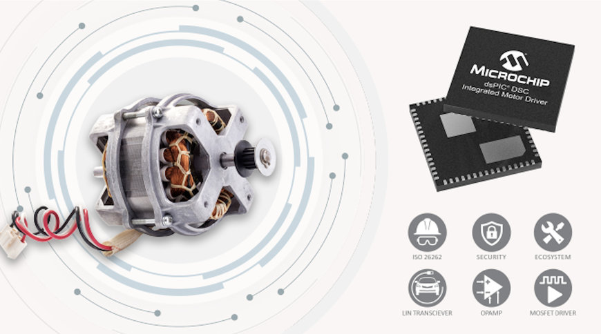 Microchip Launches dsPIC® DSC-Based Integrated Motor Drivers